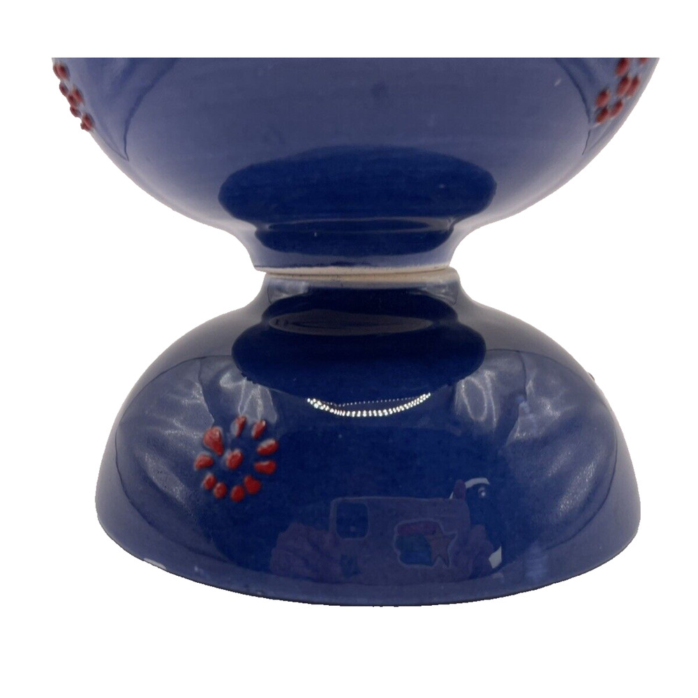 Hand Painted Stamped Turkish Ceramic Bowl Set Of 2 Hand Made 5" Diameter 2" Tall - Picture 9 of 10